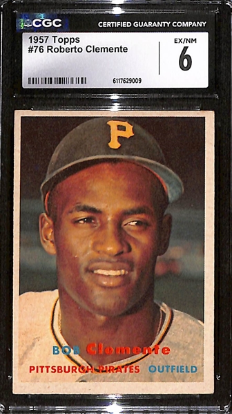 1957 Topps Roberto Clemente #76 Graded CGC 6 EX-NM
