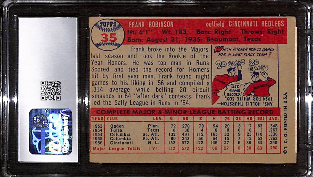 1957 Topps Frank Robinson Rookie Card #35 Graded CGC 4.5 VG-EX+