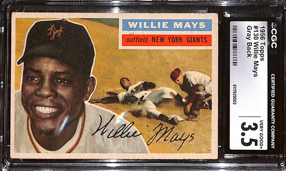1955 Topps Willie Mays #130 Graded CGC 3.5 VG+