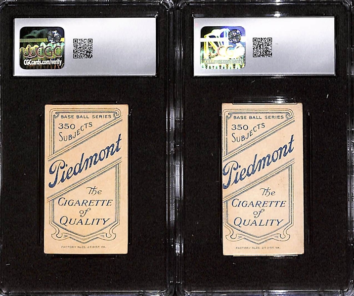1909-11 T206 Southern League Lot - Gordon Hickman (Mobile) CGC 3 & Bill Hart (Little Rock) CGC 2.5 (Both Piedmont 350, Factory 25)