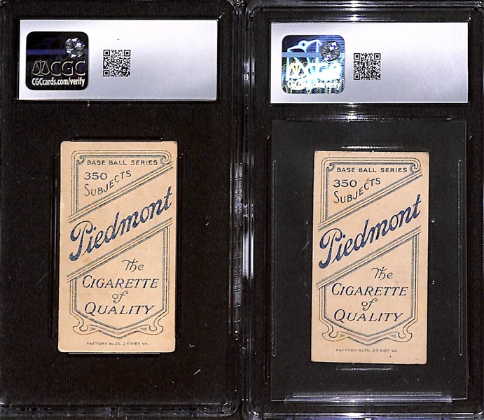 1909-11 T206 Southern League Lot - Harry Bay (Nashville) CGC 4 and Dom Mullaney (Jacksonville) CGC 3 (Both Piedmont 350, Factory 25)