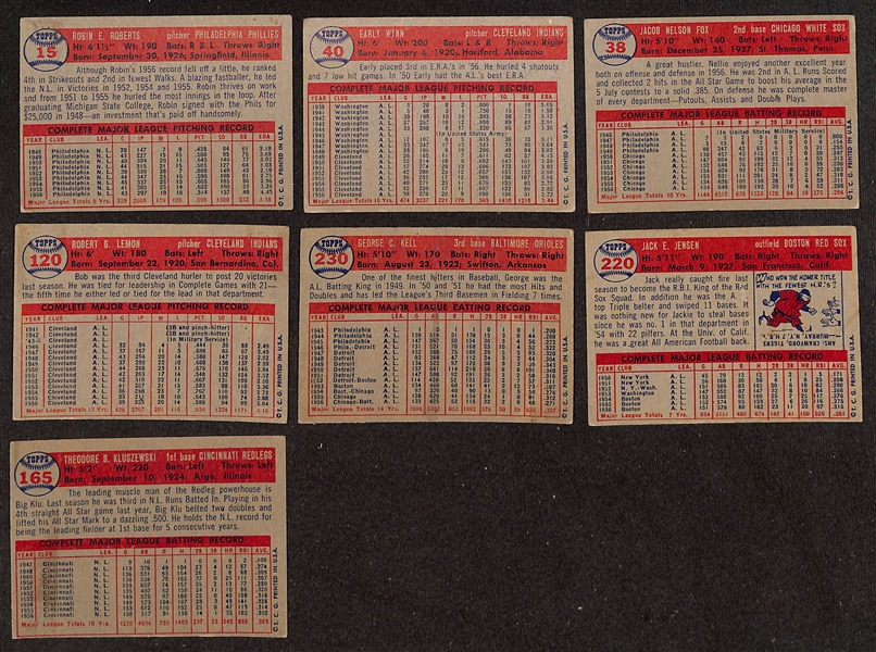  Lot of (280) Different 1957 Topps Baseball Cards w. Robin Roberts & Early Wynn