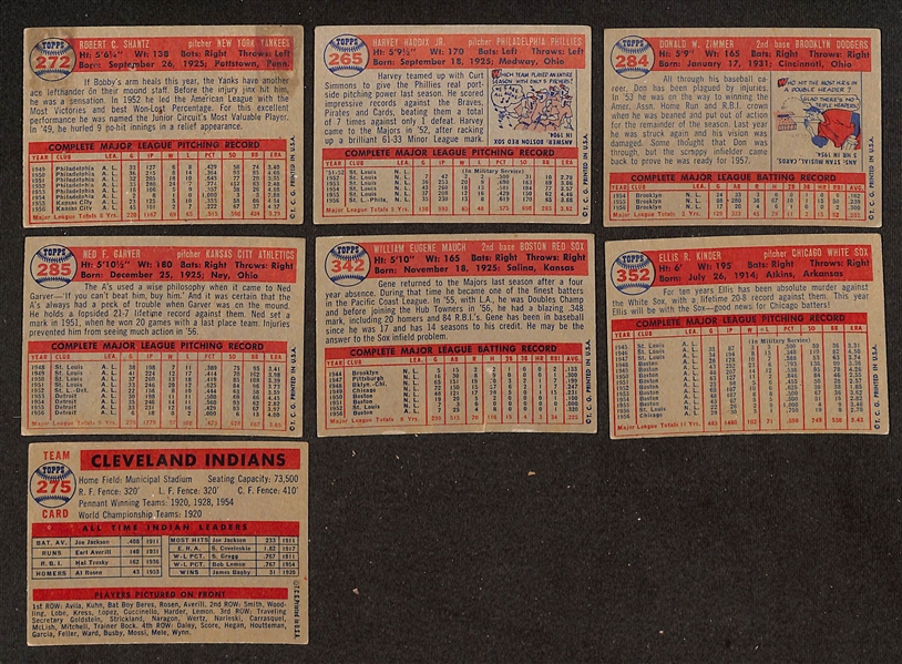  Lot of (80) Different 1957 - 4th Series Topps Baseball Cards w. Bobby Shantz & Harvey Haddix