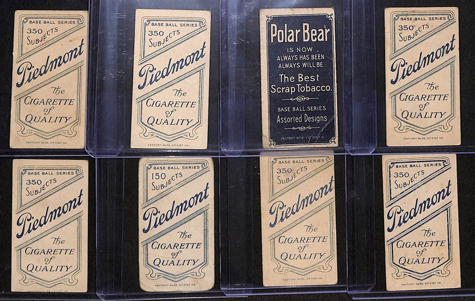 Lot of (8) 1909 T206 National League Tobacco Cards w. Pat Moran & Johnny Kling