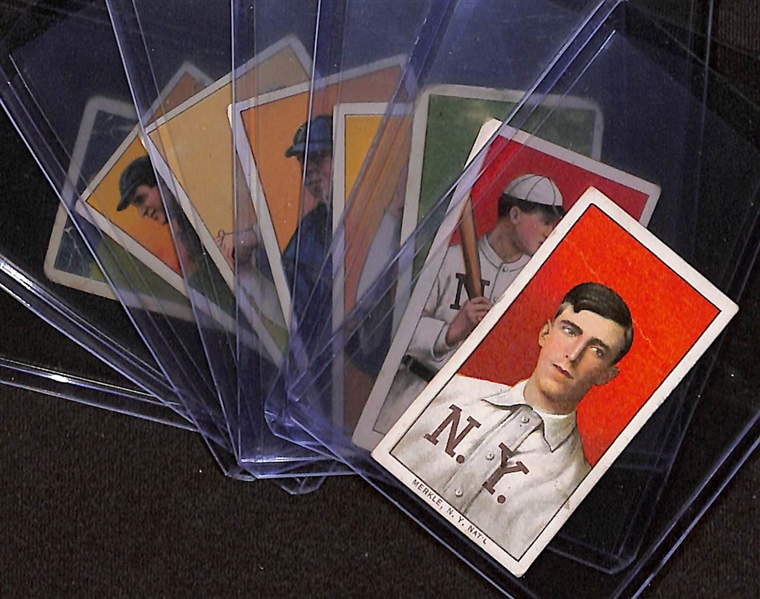 Lot of (8) 1909 T206 National League Tobacco Cards w. Merkle & Murray