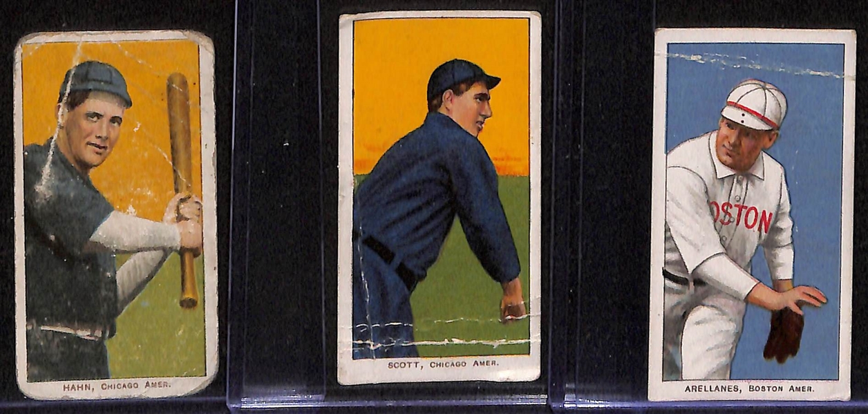 Lot of (9) 1909 T206 American League Tobacco Cards w. Chick Gandil Rookie (Polar Bear)