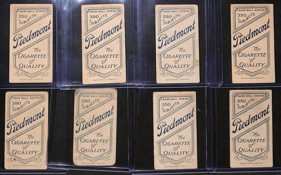 Lot of (8) 1909 T206 Minor League Tobacco Cards w. Jimmy Collins (Minneapolis)