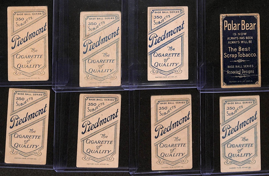 Lot of (8) 1909 T206 Minor League Tobacco Cards w. Carl Lundgren (Kansas City)