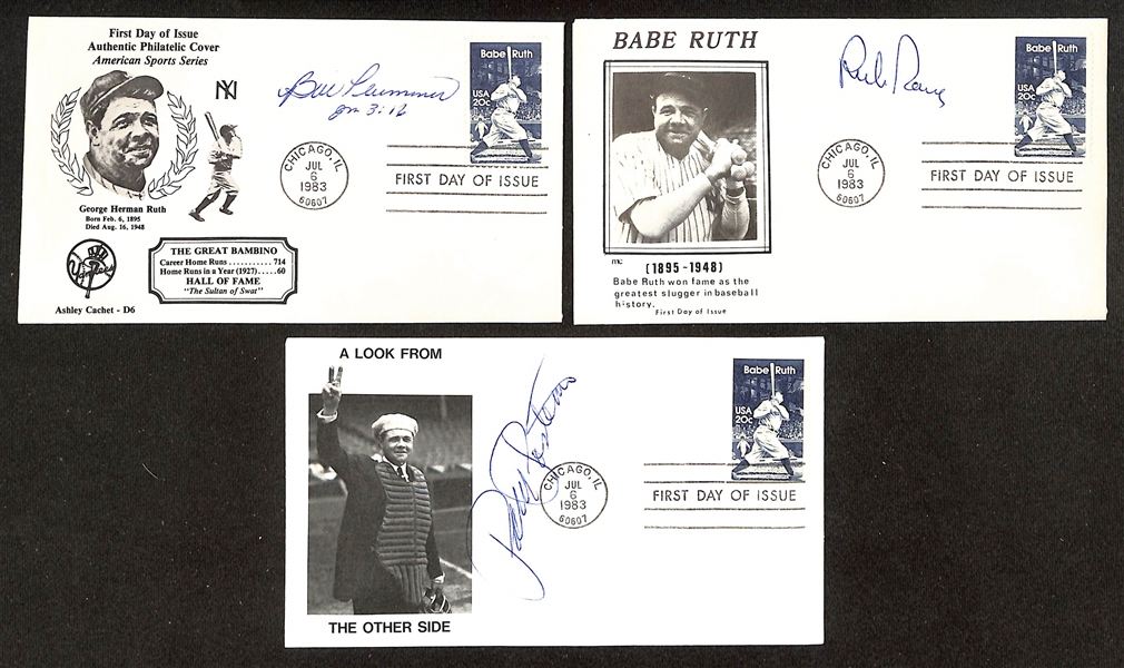Lot of (50) Signed Assorted Babe Ruth First Day Covers by Various Baseball Players (+JSA Auction Letter)