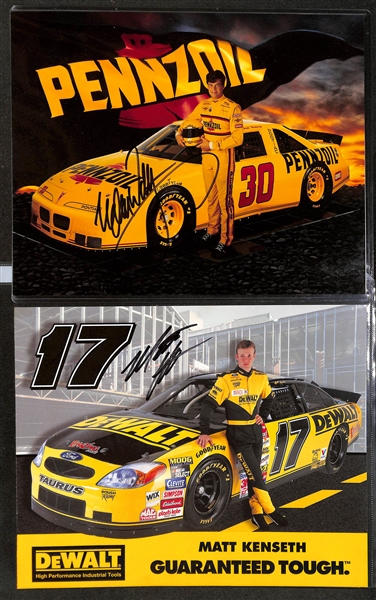 Lot of (19) Signed Racing Promo Prints w. Richard Petty, Al Unser, More (+JSA Auction Letter)