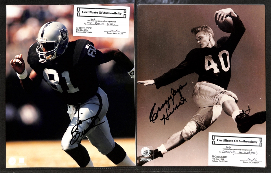 Lot of (40+) Signed Football Photos w. Bob Griese, More (+JSA Auction Letter)