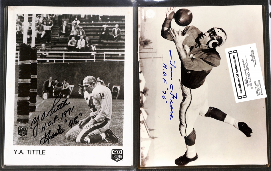 Lot of (40+) Signed Football Photos w. Bob Griese, More (+JSA Auction Letter)