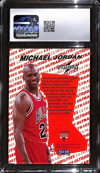 1997-98 Fleer Ultra Ultrabilities Michael Jordan All-Star #1AS Graded CGC 9
