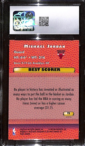 1997-98 Bowman's Best Techniques Refractor Michael Jordan #T2 Graded CGC 9