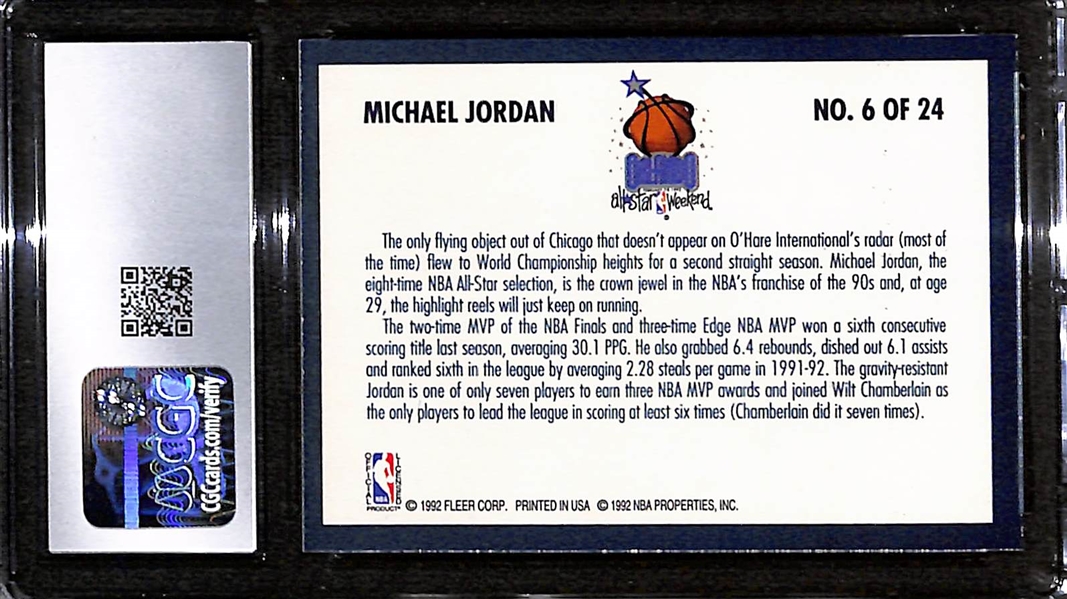 1992-93 Fleer All-Stars Michael Jordan #6 Graded CGC 9 - Low Pop in Mint Condition!