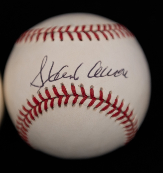 Lot of (3) Hank Aaron Signed Baseballs (+JSA Auction Letter)