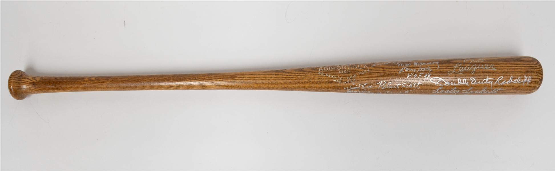 Negro League Multi-Signed 34.5-inch Adirondack Pro League Bat w. Hall of Famers Monty Irvin and Larry Doby, More (+JSA Auction Letter)
