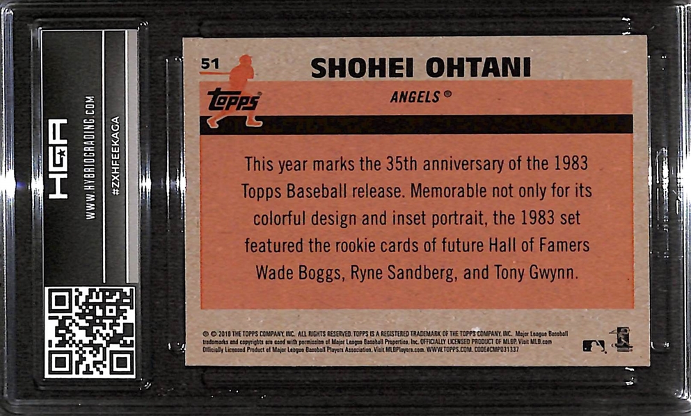2018 Topps Shohei Ohtani Silver Pack Rookie Card Graded HGA 9.5