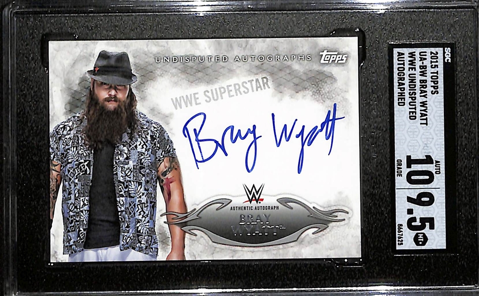 2015 Topps WWE Undisputed Bray Wyatt Autograph Graded SGC 9.5 (10 Auto) 