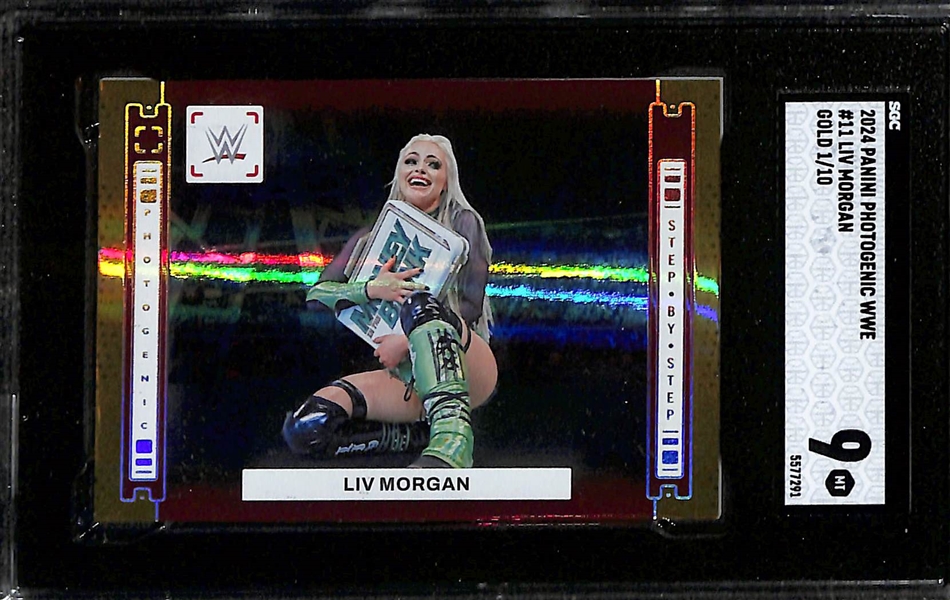 2024 Photogenic WWE Liv Morgan Gold Graded SGC 9 (#/10)