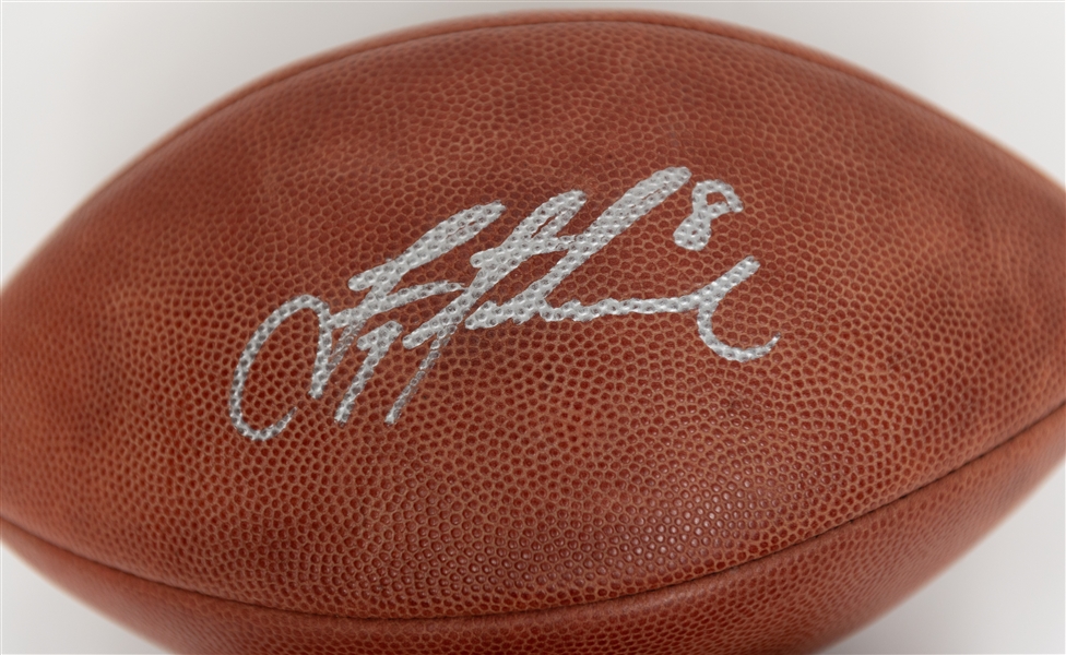 Lot of (2) Signed Official NFL Wilson Footballs w. Troy Aikman (HOF) & Jim McMahon (+JSA Auction Letter)
