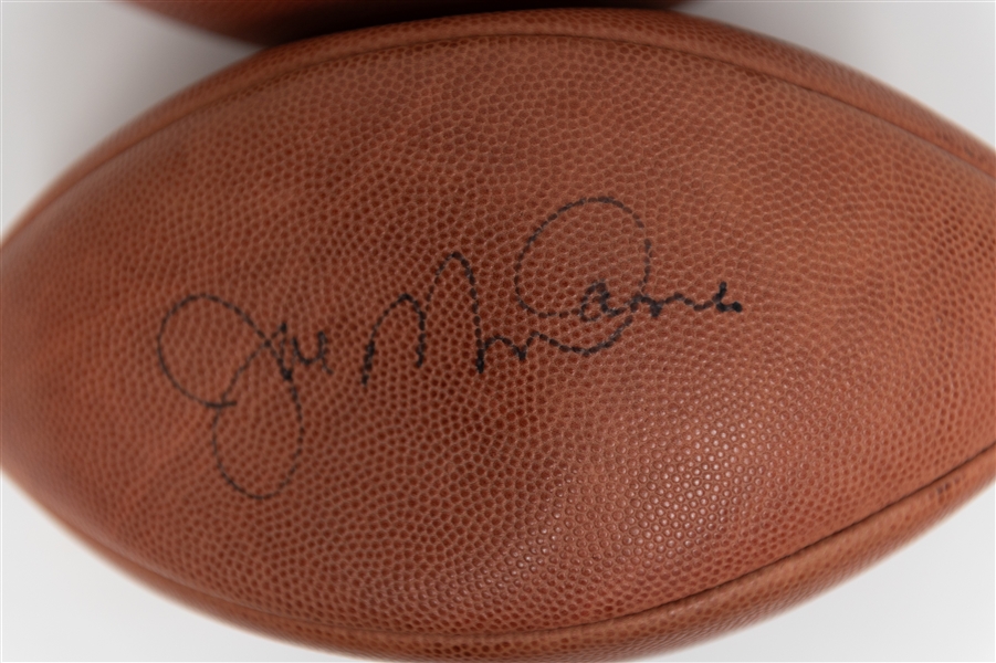 Lot of (2) Signed Official NFL Wilson Footballs w. Troy Aikman (HOF) & Jim McMahon (+JSA Auction Letter)