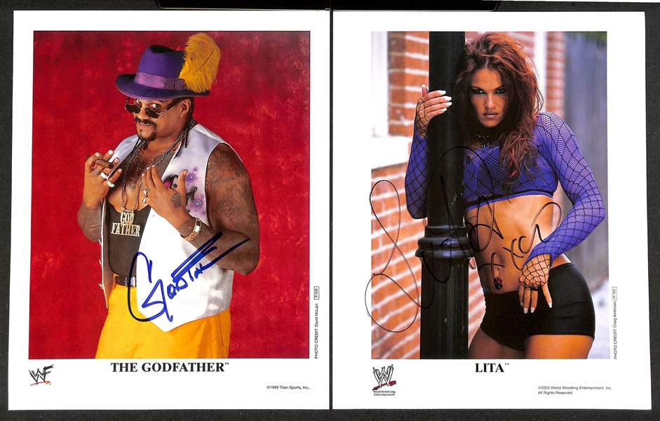 Signed WWF Memorabilia Lot w (14) Signatures w. Undertaker, More +(JSA Auction Letter)