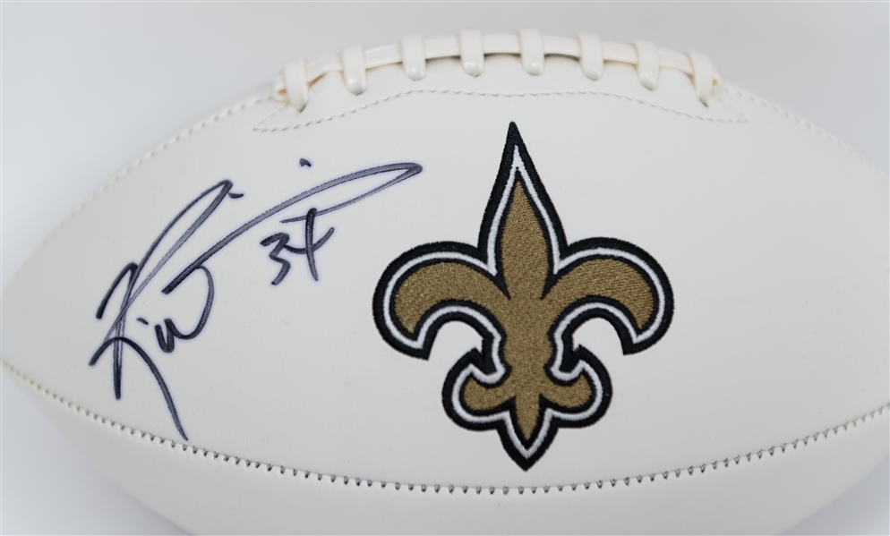 Lot of (2) Signed Footballs w. Lawrence Taylor (HOF) & Ricky Williams (JSA & BAS)