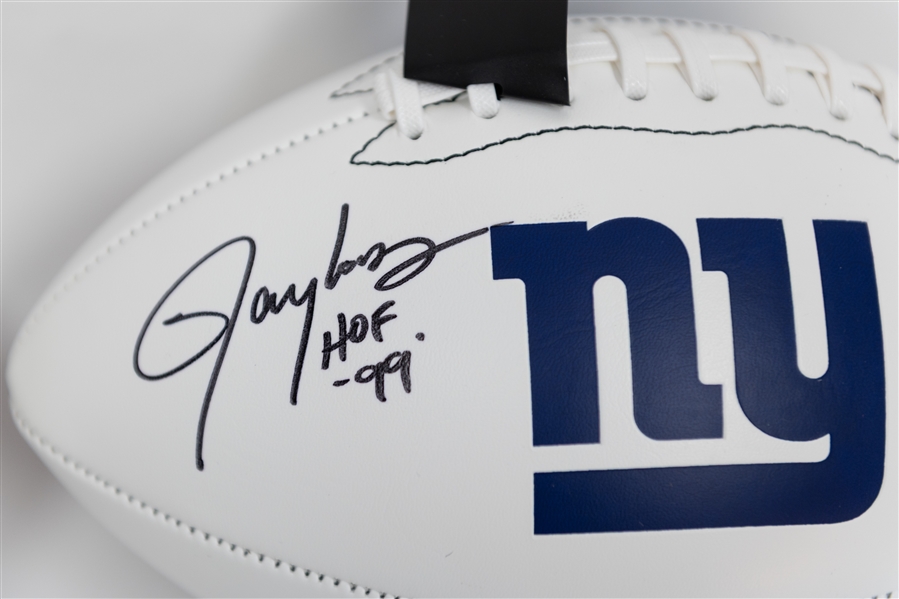 Lot of (2) Signed Footballs w. Lawrence Taylor (HOF) & Ricky Williams (JSA & BAS)