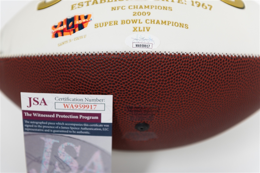 Lot of (2) Signed Footballs w. Lawrence Taylor (HOF) & Ricky Williams (JSA & BAS)