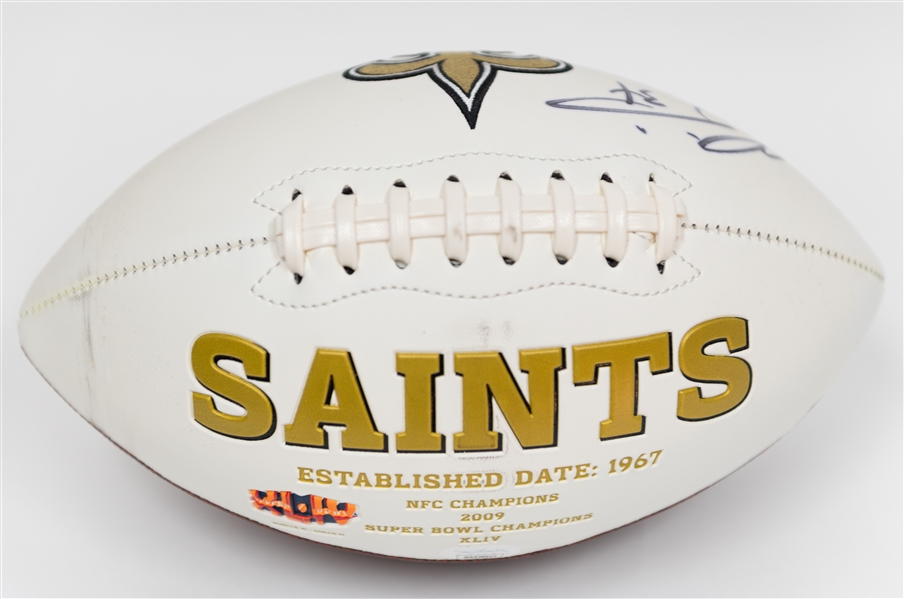 Lot of (2) Signed Footballs w. Lawrence Taylor (HOF) & Ricky Williams (JSA & BAS)