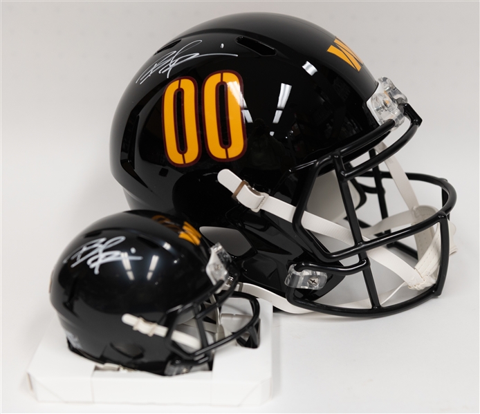 Brian Robinson Signed Full Size and Mini Helmet (both PSA)