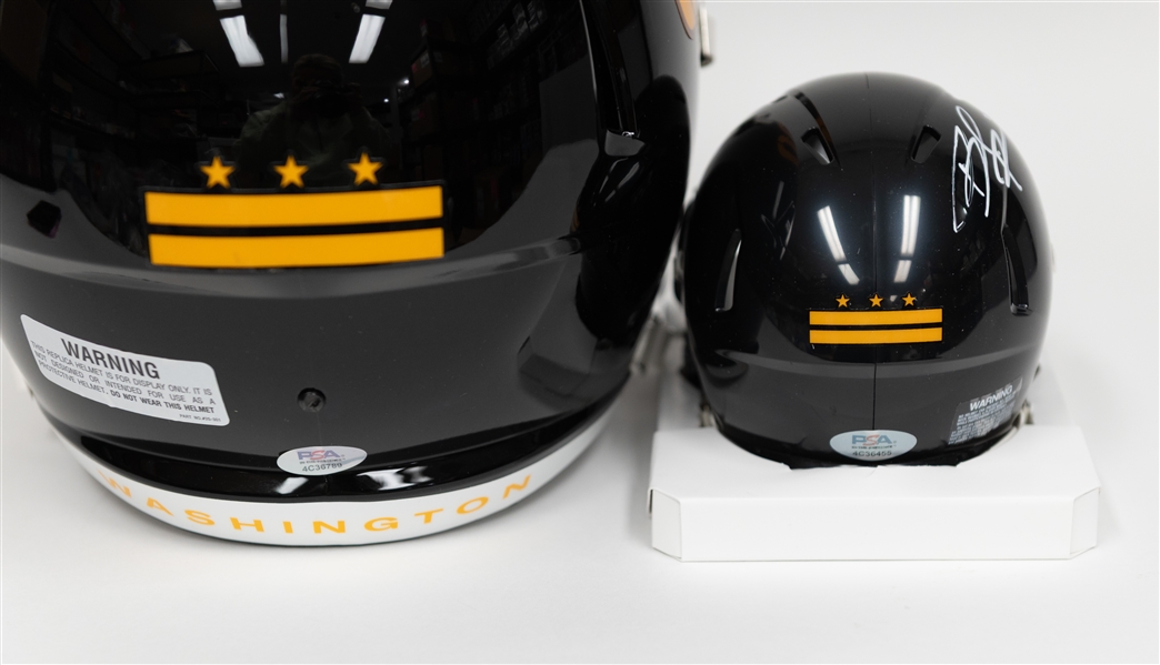 Brian Robinson Signed Full Size and Mini Helmet (both PSA)