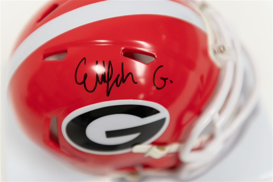 Lot of (2) Riddell Mini Helmets w. Elijah Griffin & Tank Bigsby (Both JSA)