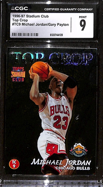 1996-97 Stadium Club Top Crop #TC9 Michael Jordan/Gary Payton CGC 9