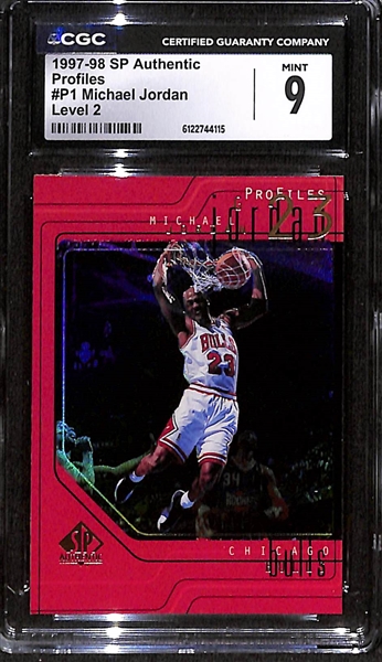 1997-98 SP Authentic Profiles #P1 Michael Jordan Level 2 CGC 9