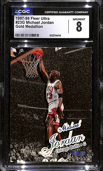 1997-98 Fleer Ultra #23G Michael Jordan Gold Medallion CGC 8