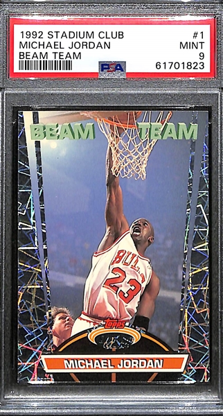 1992 Stadium Club Michael Jordan Beam Team #1 PSA 9