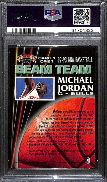 1992 Stadium Club Michael Jordan Beam Team #1 PSA 9