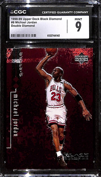 1998-99 Upper Deck Black Diamond Michael Jordan #8 Double Diamond #736/3000 CGC 9