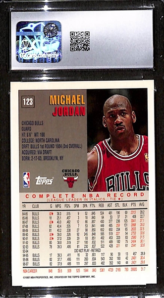 1997-98 Topps #123 Michael Jordan Minted in Springfield CGC 8.5