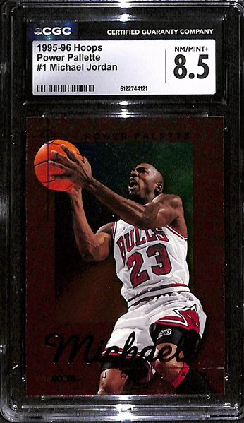1995-96 Hoops Power Palette Michael Jordan #1 CGC 8.5