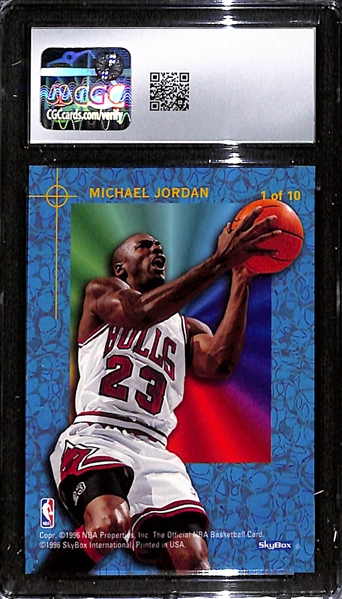 1995-96 Hoops Power Palette Michael Jordan #1 CGC 8.5