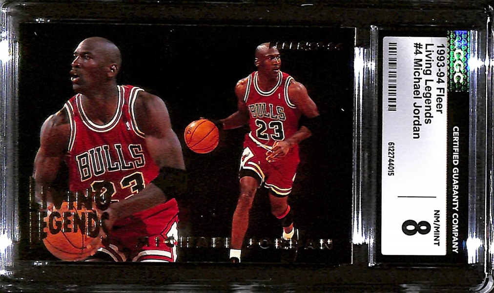 Lot of (3) Fleer Michael Jordan Graded Cards - 1992 Ultra All NBA Team (CGC 9), 1992 Fleer Team Leaders (CGC 7.5), 1993 Fleer Living Legends (CGC 8)