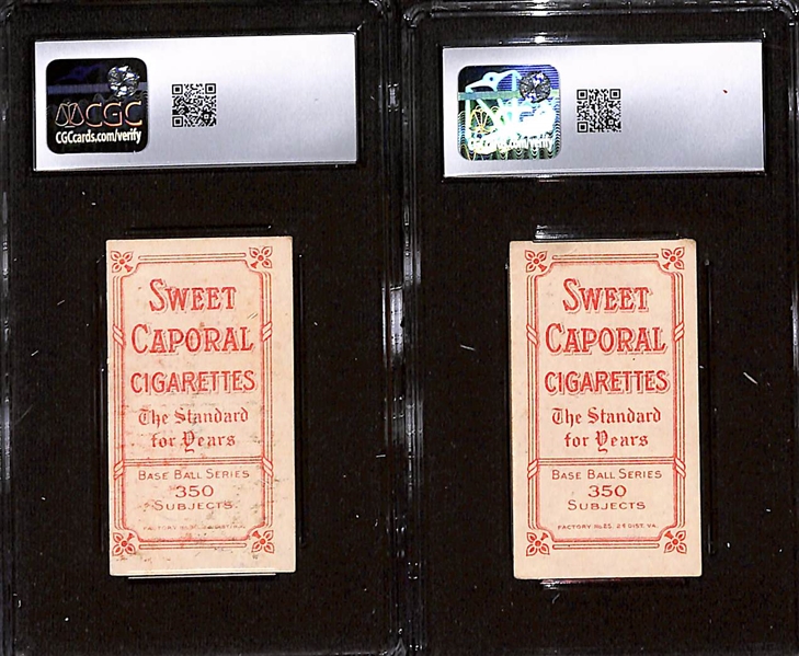 (2) 1909-11 T206 St. Louis Cardinals Tobacco Cards - Jack Bliss (CGC 4), Jap Barbeau (CGC 3)