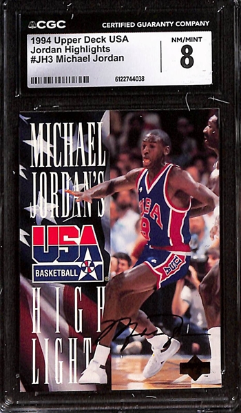 Lot of (3) CGC Graded Michael Jordan Cards w. 1997-98 Fleer Ultra Big Shots CGC 9