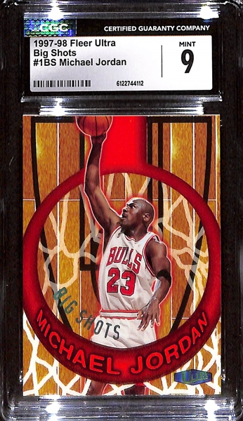Lot of (3) CGC Graded Michael Jordan Cards w. 1997-98 Fleer Ultra Big Shots CGC 9