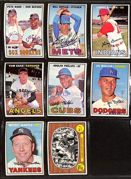 Lot of (200+) Different 1967 Topps Baseball Cards w. Mickey Mantle & Brooks Robinson