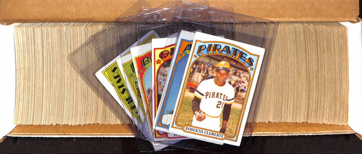 1972 Topps Baseball Set - Series 1 thru 5 Only (Card #1-656) w. Roberto Clemente & Nolan Ryan