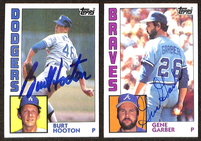 Lot of 100+ 1984 Topps Baseball Cards w. D. Williams, Francona, Hooton, Garber, + (JSA Auction Letter)